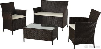 Lounge sestava Genua polyratan 4dílná hnědá-nová - 2