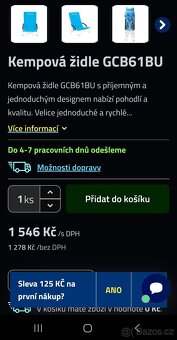 NOVÉ SKLÁDACÍ ZAHRADNÍ- PLÁŽOVÉ KŘESLO - 2