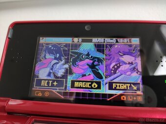 PRODÁNO-Nintendo 3DS Metallic Red+homebrew hack a 64GB karta - 2