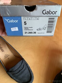 modré kožené lodičky zn. Gabor - vel. 38 - 2