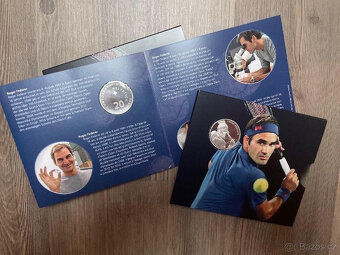 stříbrná mince Roger Federer v blistru 20CHF 2020 - 2