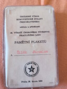 Pamětní plaketa - 2