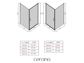 Sprchový kout CERANO 80x80 cm - 2