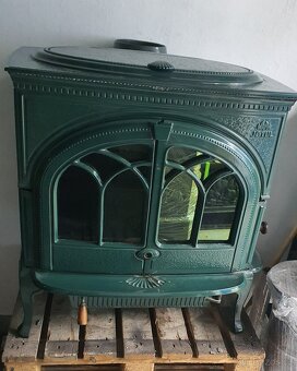 Litinová kamna Jotul F 600 CB zelený smalt - 2