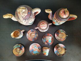 Starožitný japonský čajový dračí servis - 2