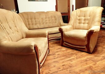 Sedací souprava, sedačka/gauč a dvě křesla - 2