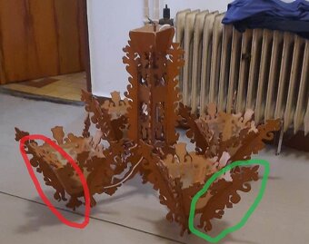 Dřevěný lustr - 2