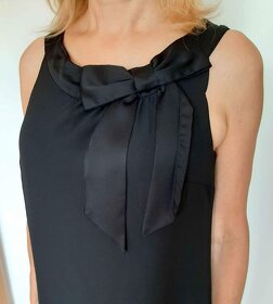 Dámské černé formální šaty s mašlí, vel. M, zn. H&M - 2