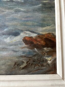 Obraz František Štěpán, olej na plátně, 120x60 cena 2000kč - 2