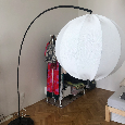 IKEA SKAFTET – podstavec stojací lampy, klenutý, černý - 2
