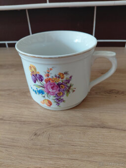 Retro porcelánový velký hrnek-kafáč - 2