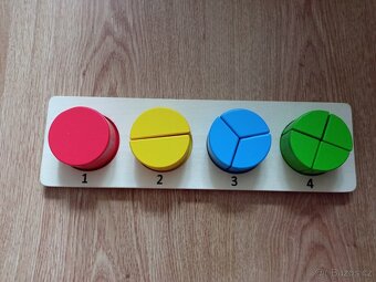 Dřevěné kruhové puzzle MONTESSORI / NOVÉ - 2