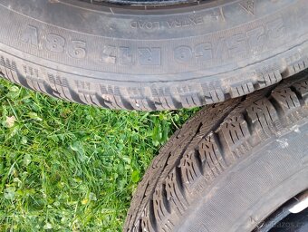 Plechové disky 7J17 H2 se zimními pneu 225/50 r17 - 2