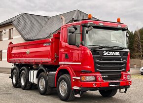 Scania G410 8x4 - třístranný sklápěč + závěs pro přívěs - 2