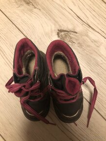 Zimní boty růžové zelené barvy - 2