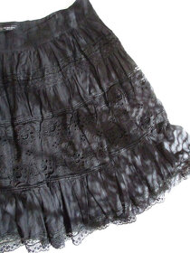 Dámská sukně černá krajková kolová Zara M 38 - 2