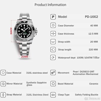 Automatické hodinky Pagani Design 1662. - 2
