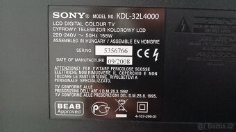 Prodám TV Sony Bravia - 2