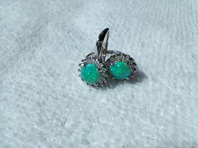 Stříbrné náušnice s očkem a zirkony - 925, STŘÍBRO, NEW - 2