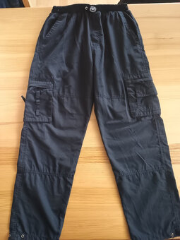 Plátěné černé kalhoty vel.152 - 2