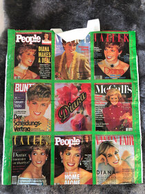 Igelitová taška retro - princezna Diana igelitka - 2