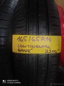 165/65r14 nové letní Continental 5 - 2