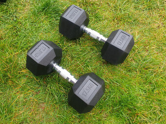 šestihranné činky 2x17,5kg (NOVÉ) - HEXA - 2