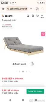 Rozkládací křeslo futon - 2