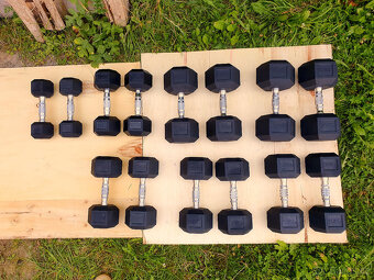 jednoruční činky sada 194kg HEXA (7-20kg) - 2