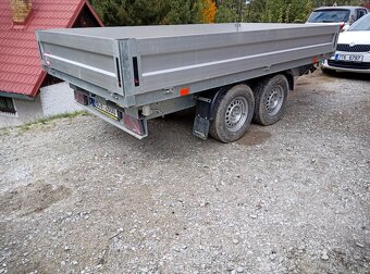 Třístranný sklápěcí, sklopný přívěs 2700 kg - 2
