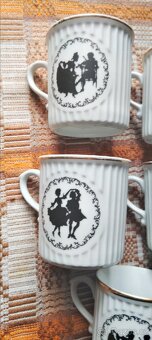 Hrnky starožitné rokoko Dubí Czechoslovakia - 2