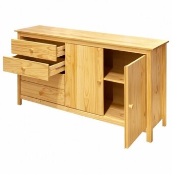 Dřevěná komoda 2 dveře + 4 zásuvky TORINO - 2