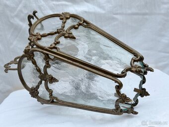 Velká mosazná zdobená lucerna lustr top kus - 2