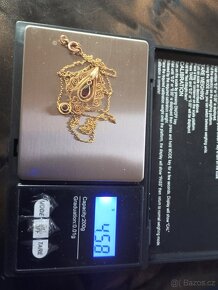 Starožitný Zlatý řetízek 14 kr - 2