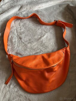 Kožená ledvinka Tesi Fashinity oranžová - 2