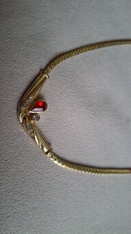 pozlacený náhrdelník se zirkony - 2