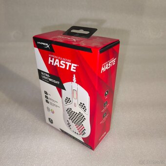 Ultralehká herní myš HyperX Pulsefire Haste bílá - 2