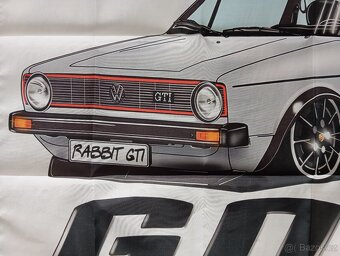 VW GOLF rabbit GTI mk1 vlajka - 2