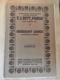 Ceník V. J. ROTT Praha rok:1909 - 2