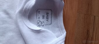 Body krátký rukáv bílé vel. 86 - 2