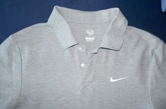 Šedé bavlněné polo tričko s límečkem, vel.M, zn. Nike - 2