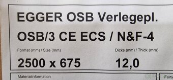 OSB Desky 12mm 2500x 675 - 2