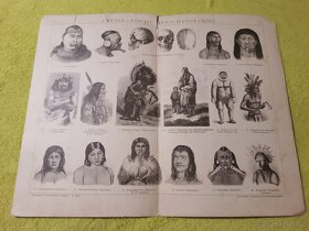 stará litografická ilustrace cca 1885 - 2