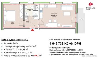 Prodej bytu 2+kk 47 m2 Vojanova, Liberec - 2