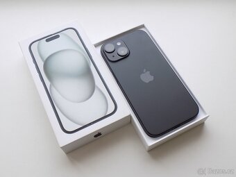 APPLE iPhone 15 128GB Black - ZÁRUKA 12 MĚSÍCŮ - KOMPLETNÍ - 2