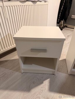 Bílé noční stolky 2ks - 2