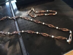 Zlatý řetízek 14 kr Perly - 2