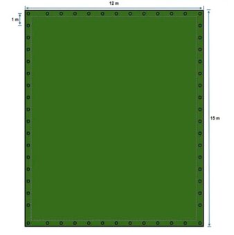 Zakrývací plachta univerzální 180 g/m² zelená 12 x 15 m - 2