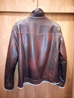 Pánská zimní bunda s kožíškem,  umělá kůže. - 2