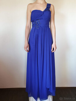 Plesové šaty - královská modř - 2